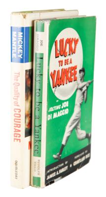 Lot #964 Mickey Mantle and Joe DiMaggio (2) Signed Books