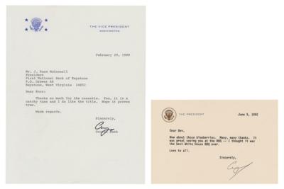 Lot #66 George Bush (2) Typed Letters Signed