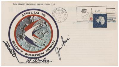 Lot #473 Al Worden's Apollo 15 Insurance Cover - Image 1