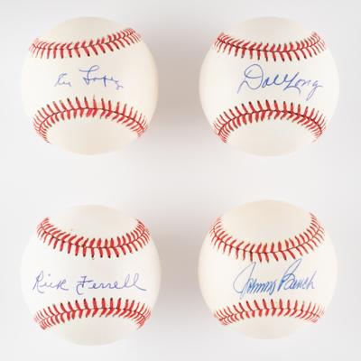 Lot #920 Baseball: All-Star Catchers (4) Signed Baseballs