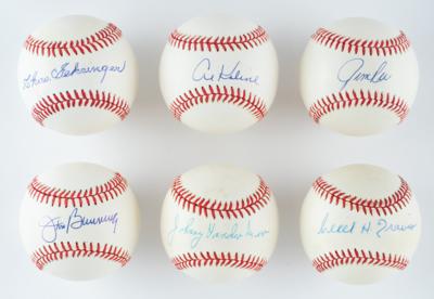 Lot #908 Baseball Greats (6) Signed Baseballs - Image 1