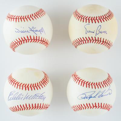 Lot #913 Baseball Hall of Fame Sluggers (4) Signed Baseballs