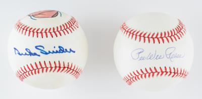 Lot #990 Duke Snider and Pee Wee Reese (2) Signed Baseballs