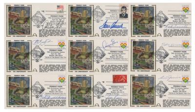 Lot #928 Boston Red Sox (9) Signed Covers with Ted Williams