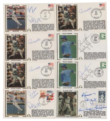 Lot #968 Milwaukee Brewers (8) Signed Covers