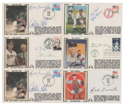 Lot #910 Baseball Hall of Fame Catchers (6) Signed Covers