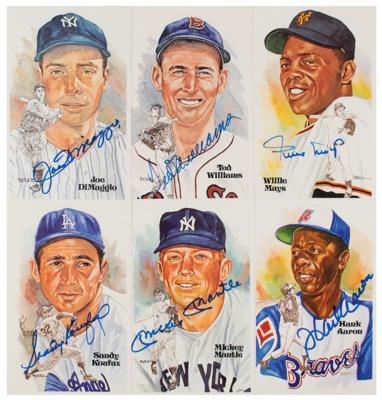 Lot #909 Baseball Hall of Fame Perez-Steele Card Sets with (74) Signed