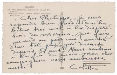 Lot #551 Colette Autograph Letter Signed