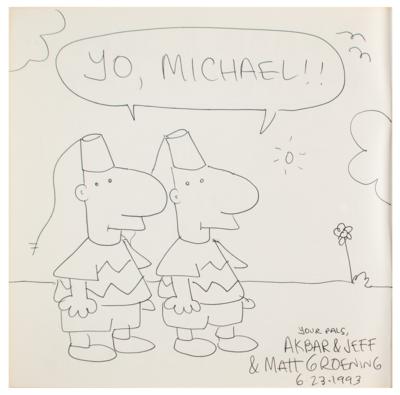 Lot #517 Matt Groening Signed Book with Sketch