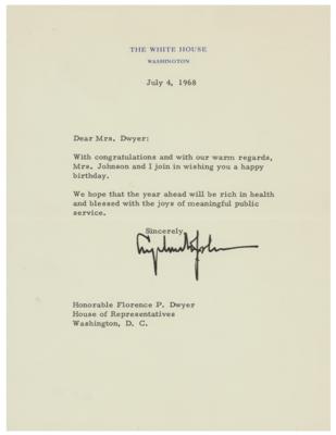 Lot #102 Lyndon B. Johnson Typed Letter Signed as President - Image 1