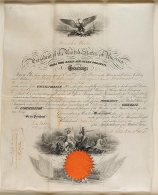 Lot #22 Franklin Pierce Document Signed as President - Image 1