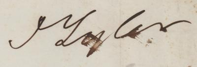 Lot #164 John Tyler Document Signed as President - Image 2