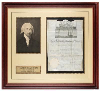 Lot #6 James Madison Document Signed as President