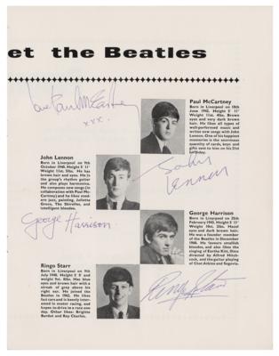 Lot #597 Beatles Signed Program