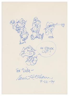 Lot #524 Hank Ketcham Signed Sketch