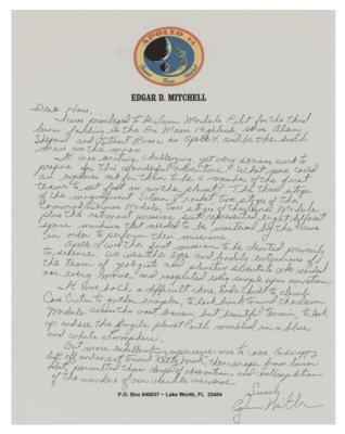 Lot #449 Edgar Mitchell Autograph Letter Signed