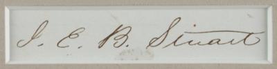 Lot #356 J. E. B. Stuart Signature - Image 2