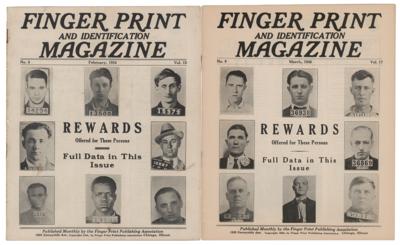 Lot #253 John Dillinger and Alvin Karpis: (2) Issues of Finger Print and Identification Magazine