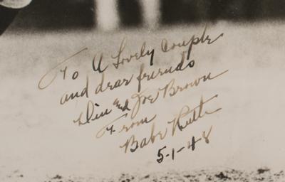 Lot #885 Babe Ruth Signed Oversized Photograph - Image 3
