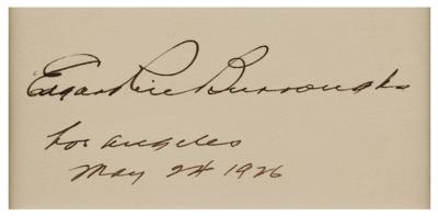 Lot #548 Edgar Rice Burroughs Signature - Image 2