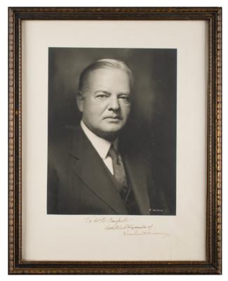 Lot #97 Herbert Hoover Signed Photograph - Image 1