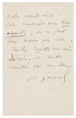 Lot #630 Charles Gounod Autograph Letter Signed - Image 2