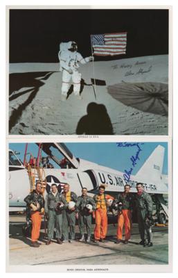 Lot #464 Alan Shepard (2) Signed Photographs