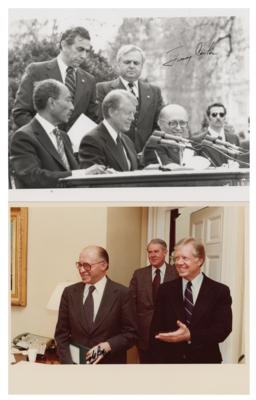 Lot #74 Jimmy Carter and Menachem Begin Signed Photographs - Image 1