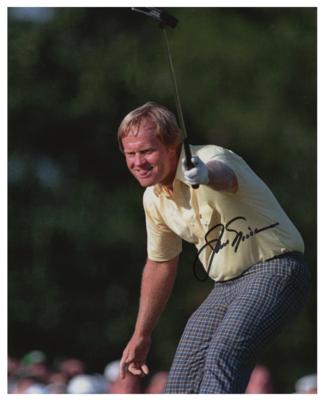 Lot #973 Jack Nicklaus Signed Golf Ball and Signed Photograph - Image 2