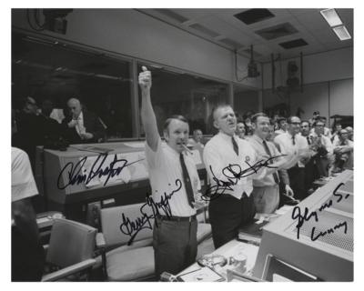 Lot #416 Apollo 13 Mission Control Signed Photograph