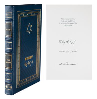 Lot #346 Elie Wiesel Signed Book