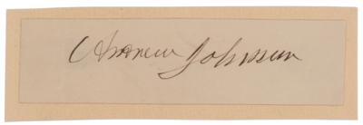 Lot #100 Andrew Johnson Signature
