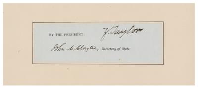 Lot #20 Zachary Taylor Signature as President