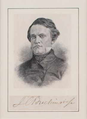 Lot #233 John C. Breckinridge Signature - Image 1