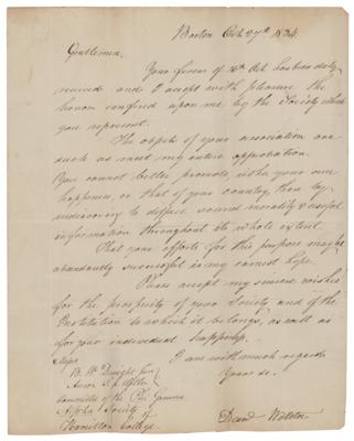 Lot #345 Daniel Webster Letter Signed