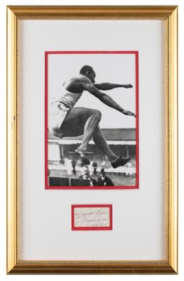 Lot #1021 Jesse Owens Signature
