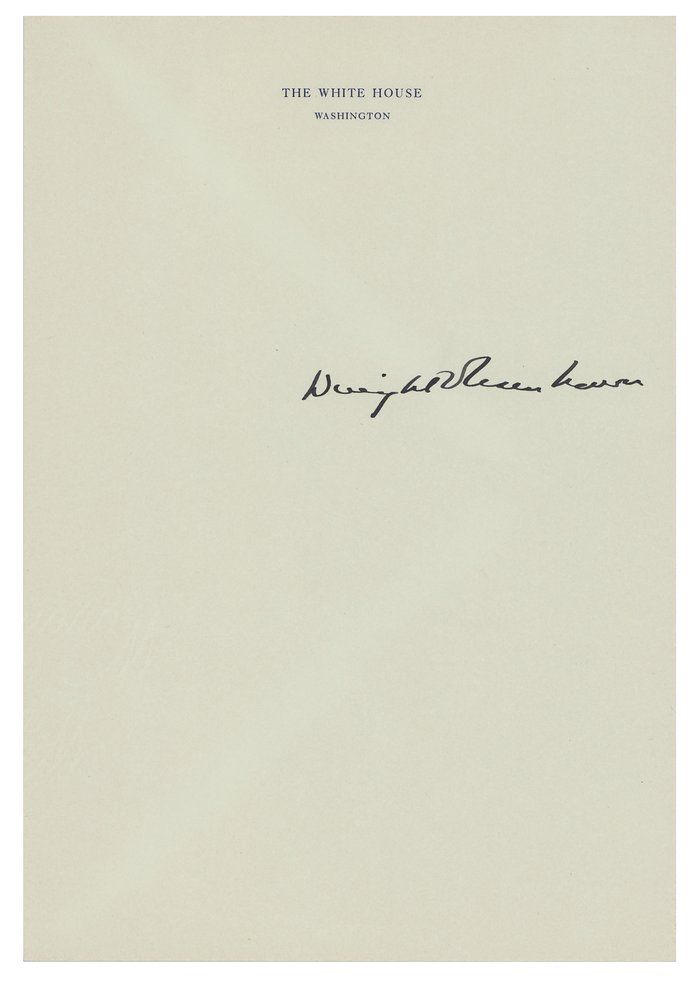 Lot #91 Dwight D. Eisenhower Signature