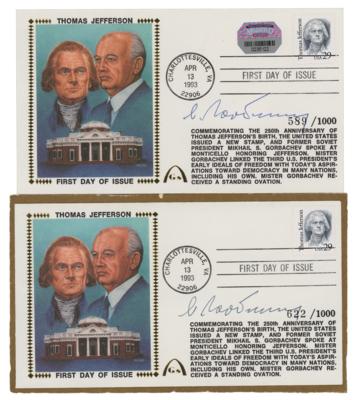 Lot #273 Mikhail Gorbachev (2) Signed Gateway Covers