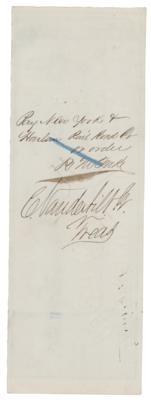 Lot #343 Cornelius Vanderbilt II Signed Check - Image 1