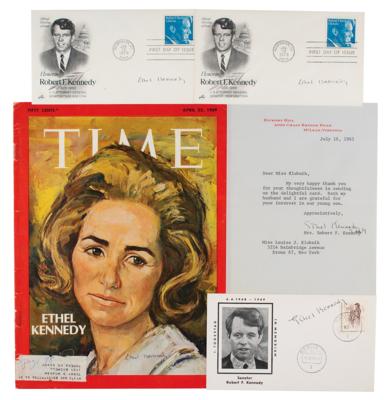 Lot #283 Ethel Kennedy (5) Signed Items