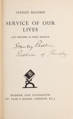 Lot #230 Stanley Baldwin Signed Book - Image 2