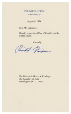 Lot #123 Richard Nixon Signed Souvenir Resignation