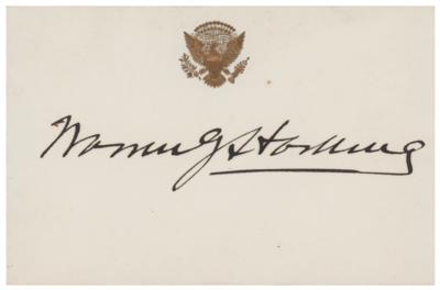 Lot #94 Warren G. Harding Signature