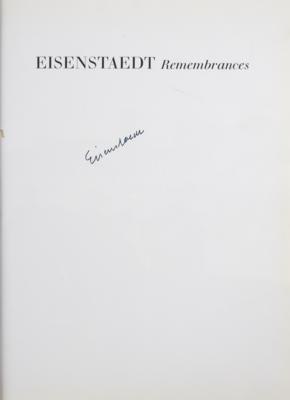 Lot #491 Alfred Eisenstaedt Signed Book - Image 2