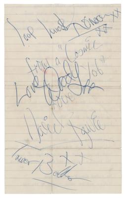 Lot #607 David Bowie and the Spiders from Mars Signatures