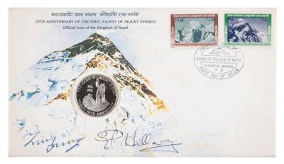 Lot #278 Edmund Hillary and Tenzing Norgay Signed Commemorative Cover