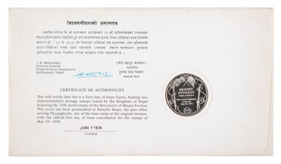 Lot #278 Edmund Hillary and Tenzing Norgay Signed Commemorative Cover - Image 2