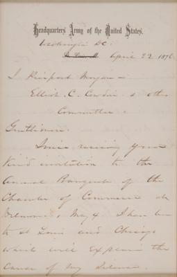 Lot #395 William T. Sherman Autograph Letter Signed - Image 2