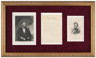 Lot #396 William T. Sherman Autograph Letter Signed