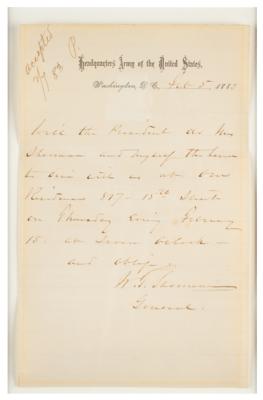 Lot #396 William T. Sherman Autograph Letter Signed - Image 2